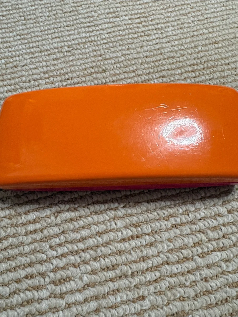 kate spade Bright Pink and Orange Hard Shell Travel Case with Gold Logo